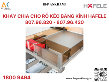 Khay chia cho rổ kéo bằng kính Hafele 807.96.820 ( Màu Trắng )